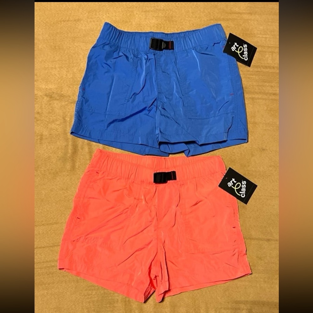 2 Pair! Art Class, Boys Pull-on Above the Knee Tech Shorts, Size S(6/7), NWT!